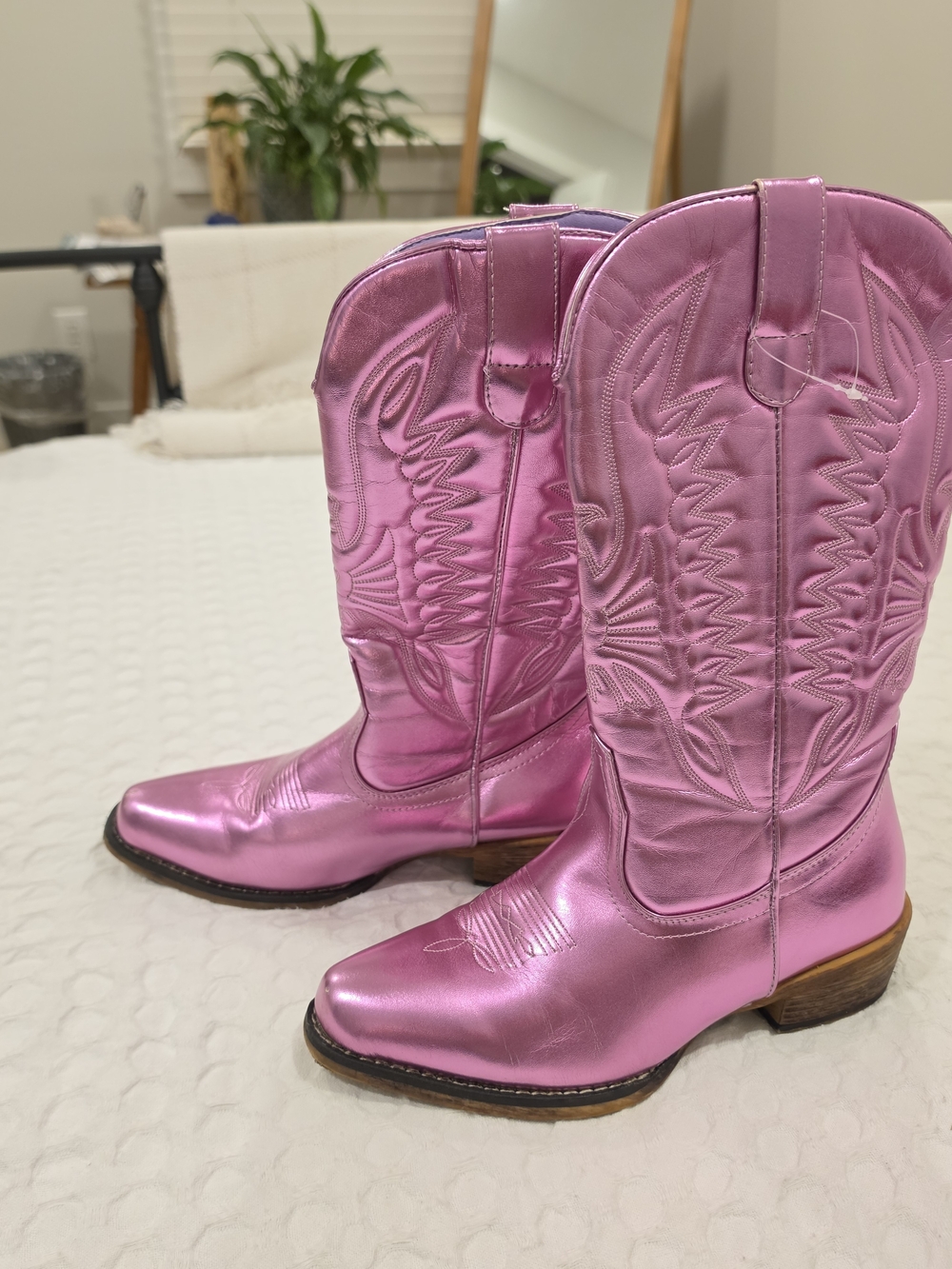 Metallic Pink Women's Western Cowboy Boots
